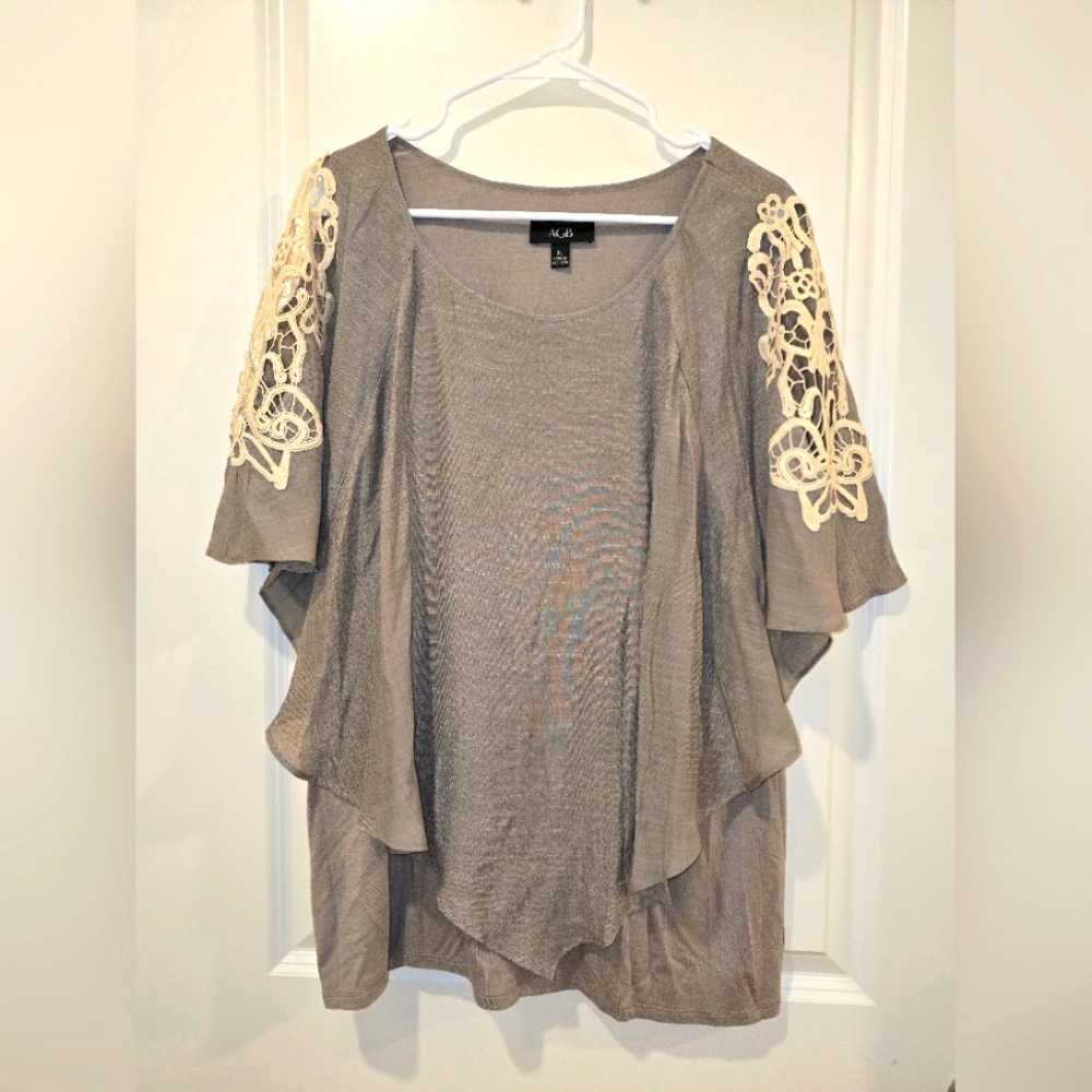 AGB Womens XL blouse, Womens flowy blouse, Dress shirt